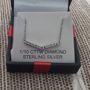 Sterling Silver Diamond Necklace